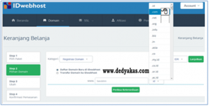 Dedy Akas 3 Panduan Cara Daftar Domain Baru di IDwebhost