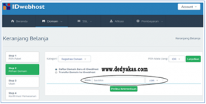 Dedy Akas 4 Panduan Cara Daftar Domain Baru di IDwebhost